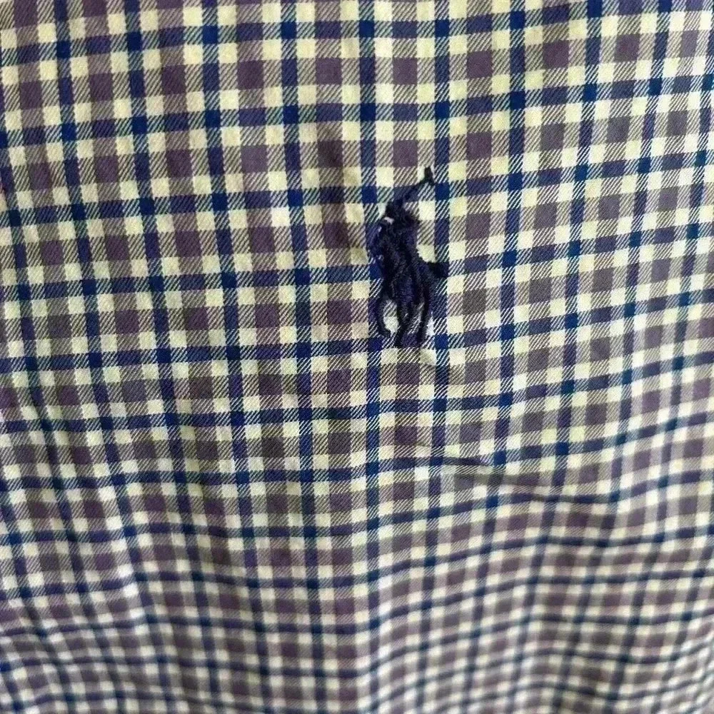 Polo Ralph Lauren Men’s Classic Fit Gingham Oxford Shirt. Large. Preowned.